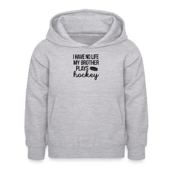 Lustiges Geschenk Für Eishockey Schwester - Kinder Hoodie - Hellgrau meliert - Vorne - AI Model Kid Female (0cm)