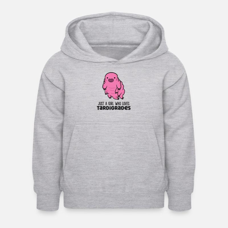 Nur ein Junge, der Tardigraden liebt Wasserbär - Kinder Hoodie - Hellgrau meliert