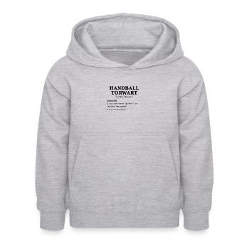 Lustig Handball Torwart - Kinder Hoodie - Hellgrau meliert - Vorne - AI Model Kid Female (0cm)