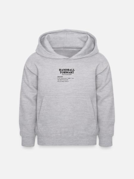 Lustig Handball Torwart - Kinder Hoodie - Hellgrau meliert