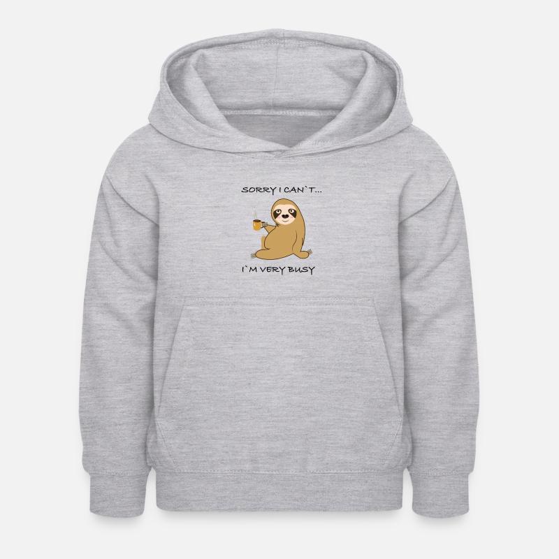 Sloth - Kinder Hoodie - Hellgrau meliert