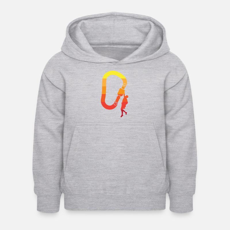 Grimper - Sweat à capuche Enfant - gris clair chiné