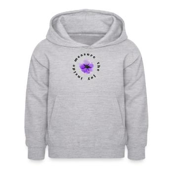 innerliche Freude - Kinder Hoodie - Hellgrau meliert - Vorne - AI Model Kid Female (0cm)