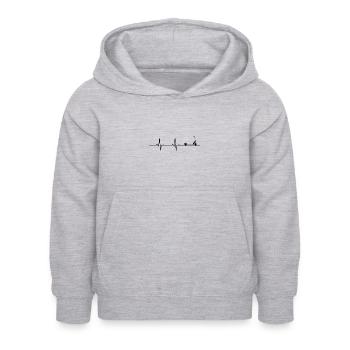 Scooter stunts Herzschläge - Kinder Hoodie - Hellgrau meliert - Vorne - AI Model Kid Female (0cm)