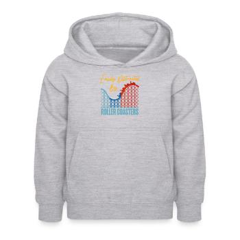Achtbaan gemakkelijk afgeleid - Kinderhoodie - lichtgrijs gemêleerd - Voor - AI Model Kid Female (0cm)