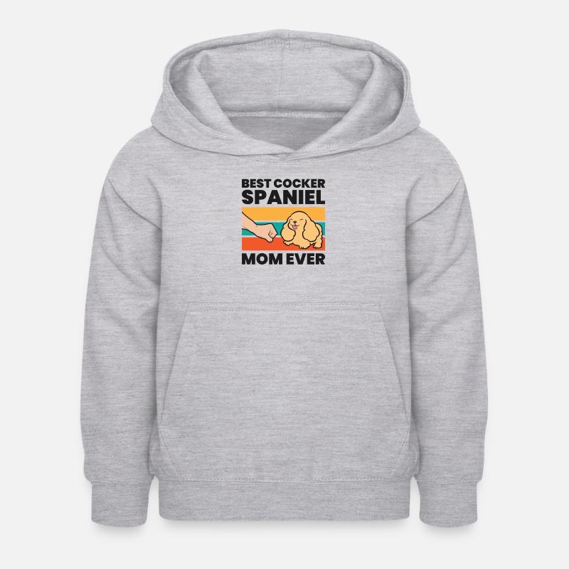 Cocker Spaniel Mama Best Cocker Spaniel Mom Ever - Kinder Hoodie - Hellgrau meliert