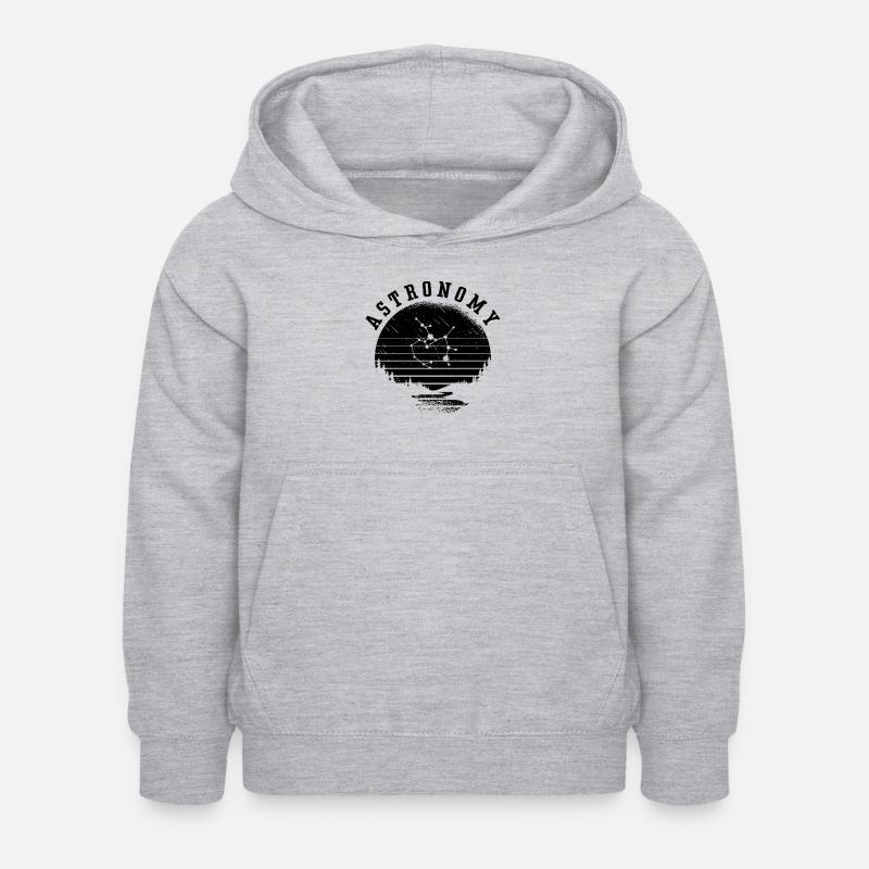 Amateurs d’astronomie Étoiles spatiales Univers Lune Planète - Sweat à capuche Enfant - gris clair chiné