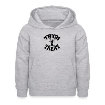 trick treat, Halloween. - Sweat à capuche Enfant - gris clair chiné - Devant - AI Model Kid Female (0cm)