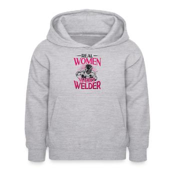 Welder Welding Wife Marriage - Kinder Hoodie - Hellgrau meliert - Vorne - AI Model Kid Female (0cm)