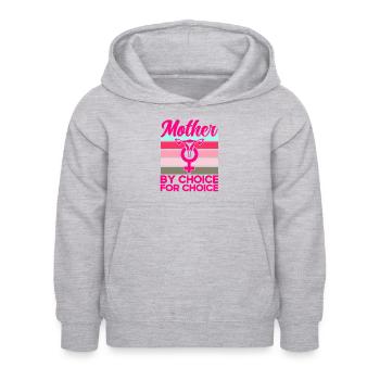 Ligestilling mellem kønnene Ligestilling mellem kønnene - Hoodie til børn - lysegrå meleret - Foran - AI Model Kid Female (0cm)
