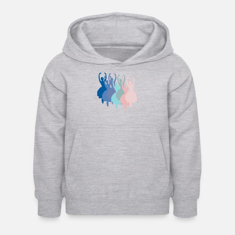 Ballerines - Sweat à capuche Enfant - gris clair chiné
