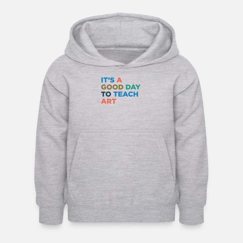 Enseigner les professeurs d’art - Sweat à capuche Enfant - gris clair chiné
