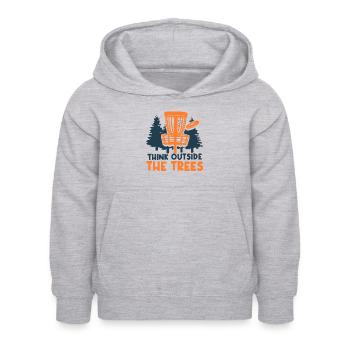 Disc Golf - Sweat à capuche Enfant - gris clair chiné - Devant - AI Model Kid Female (0cm)
