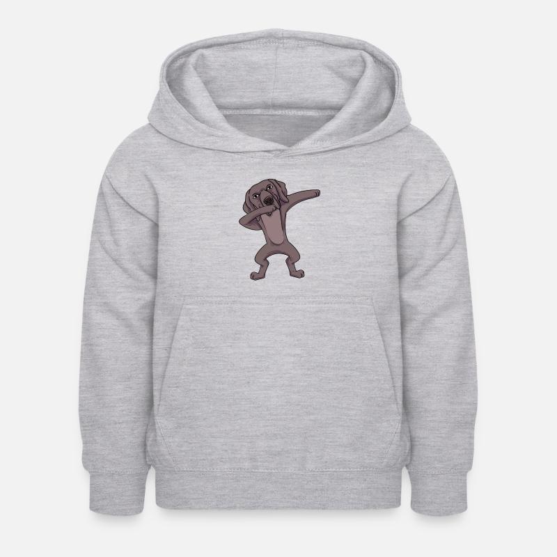 Weimaraner - Felpa con cappuccio per bambini - grigio chiaro melange