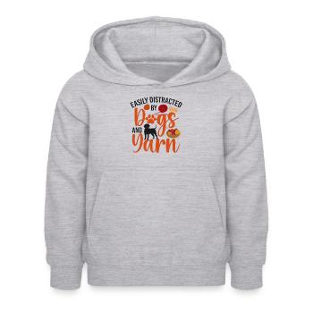 Breien Breihond Gemakkelijk - Kinderhoodie - lichtgrijs gemêleerd - Voor - AI Model Kid Female (0cm)