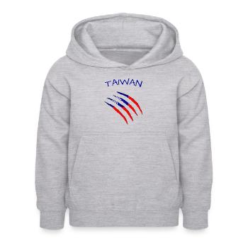 Taiwan claws taiwan flag from taiwan - Kinder Hoodie - Hellgrau meliert - Vorne - AI Model Kid Female (0cm)