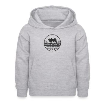 Moo -ve About Cow - Brahman - Sweat à capuche Enfant - gris clair chiné - Devant - AI Model Kid Female (0cm)