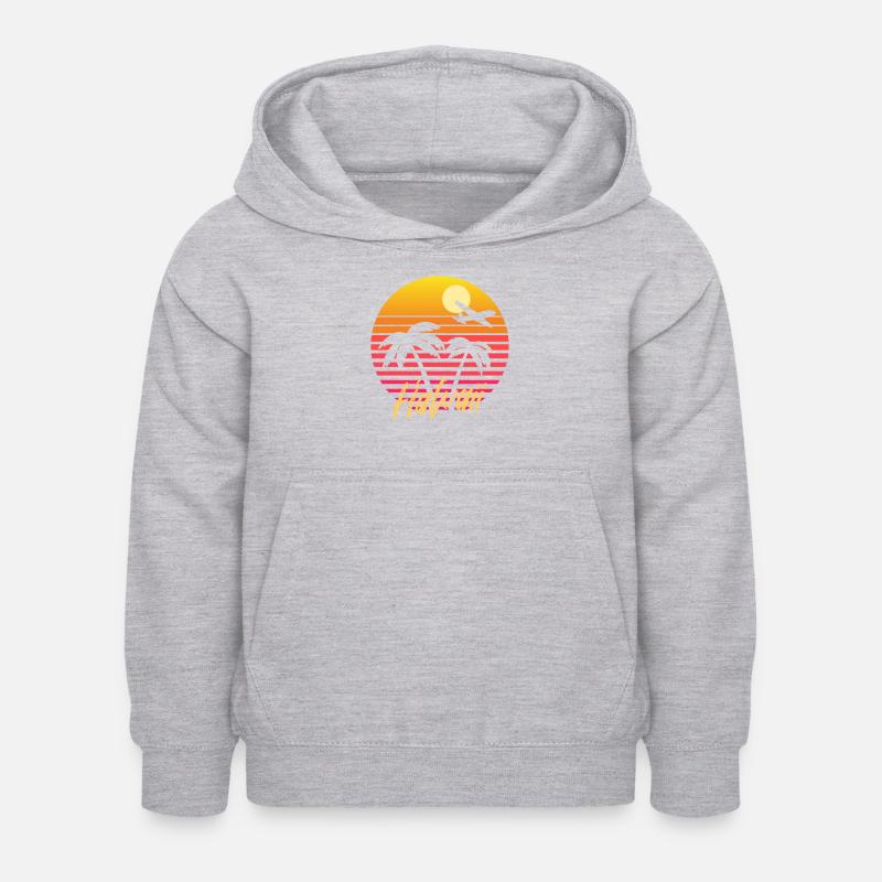 Hawaï - Sweat à capuche Enfant - gris clair chiné