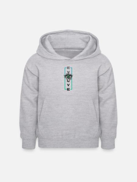 Adaptiver Blick - Kinder Hoodie - Hellgrau meliert
