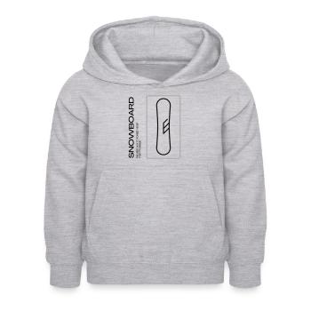 Snowboard - Oubliez vos soucis ! - Sweat à capuche Enfant - gris clair chiné - Devant - AI Model Kid Female (0cm)