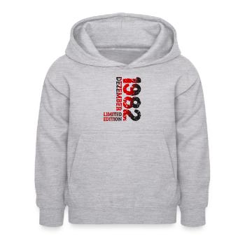 1982 Dezember Limited Edition 41. Geburtstag Deko - Kinder Hoodie - Hellgrau meliert - Vorne - AI Model Kid Female (0cm)