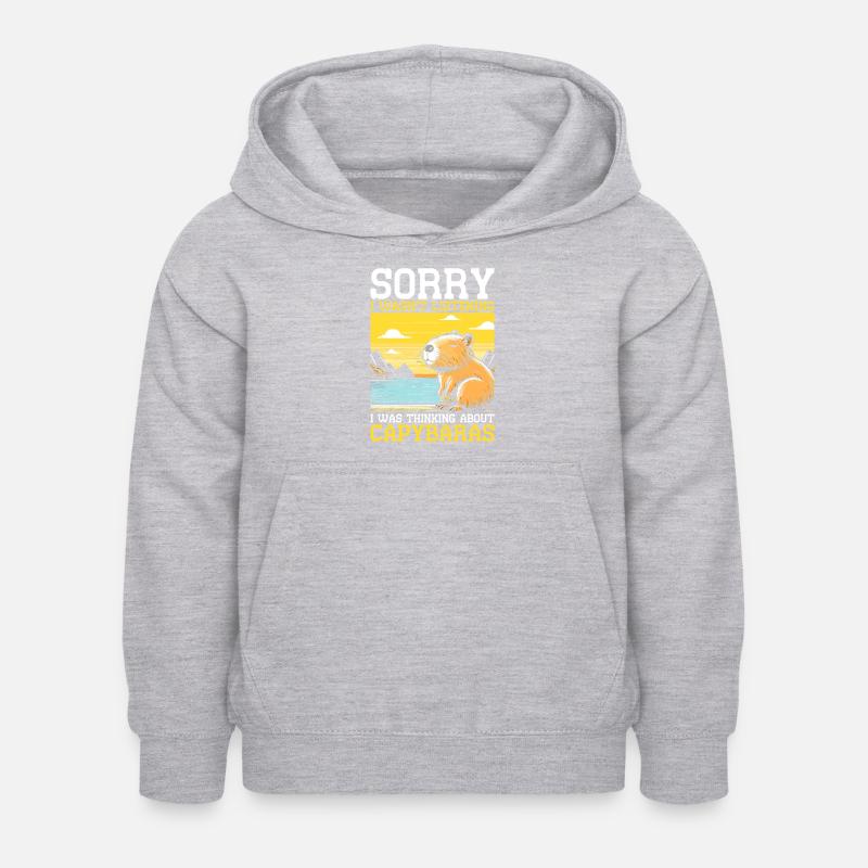 Thinking about Capybaras - Kinder Hoodie - Hellgrau meliert