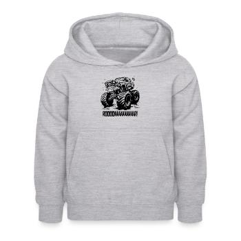 Super Monster Truck - Kinder Hoodie - Hellgrau meliert - Vorne - AI Model Kid Female (0cm)