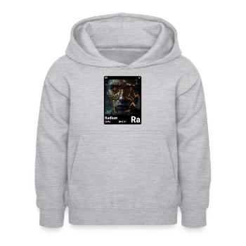 AI am Radium (bk) nerd de style périodique de mode - Sweat à capuche Enfant - gris clair chiné - Devant - AI Model Kid Female (0cm)
