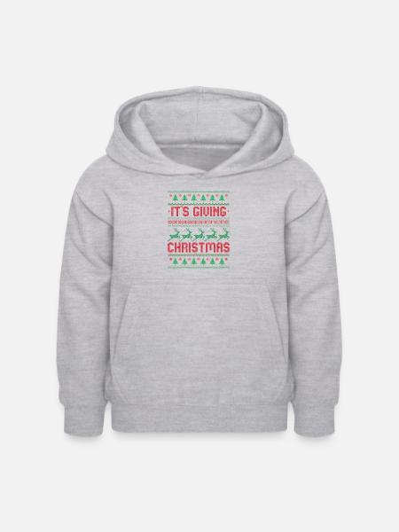 Es ist das Schenken von Weihnachten - Kinder Hoodie - Hellgrau meliert