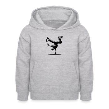 Breakdance - Sweat à capuche Enfant - gris clair chiné - Devant - AI Model Kid Female (0cm)