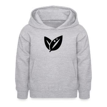 Blatt Ökologie - Kinder Hoodie - Hellgrau meliert - Vorne - AI Model Kid Female (0cm)