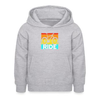 Ride Fast Ride Free Retro Cycling Vibes - Kinder Hoodie - Hellgrau meliert - Vorne - AI Model Kid Female (0cm)
