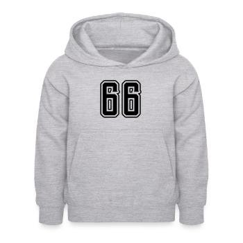 66 number symbol - Kids Hoodie - light heather grey - Front - AI Model Kid Female (0cm)