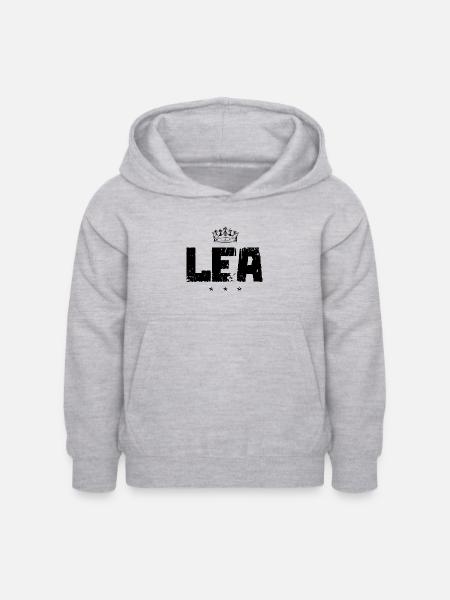 Lea - Kinder Hoodie - Hellgrau meliert