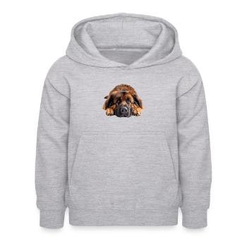 Leonberger - Kinder Hoodie - Hellgrau meliert - Vorne - AI Model Kid Female (0cm)