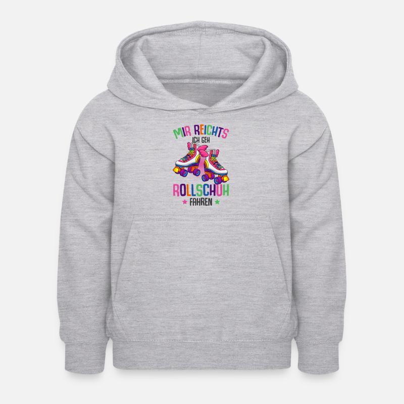 Rollschuhe - Kinder Hoodie - Hellgrau meliert