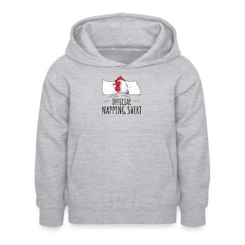 Hühner - Kinder Hoodie - Hellgrau meliert - Vorne - AI Model Kid Female (0cm)
