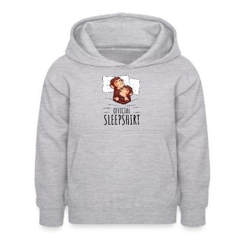 Singe - Sweat à capuche Enfant - gris clair chiné - Devant - AI Model Kid Female (0cm)