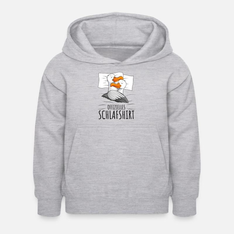 Möwe - Kinder Hoodie - Hellgrau meliert