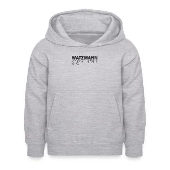 Watzmann Coordonnées Altitude GPS - Sweat à capuche Enfant - gris clair chiné - Devant - AI Model Kid Female (0cm)