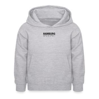 Coordonnées GPS de Hambourg - Sweat à capuche Enfant - gris clair chiné - Devant - AI Model Kid Female (0cm)