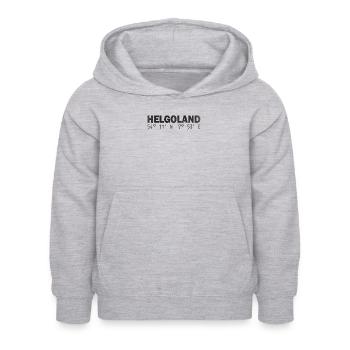 Coordonnées GPS d’Heligoland - Sweat à capuche Enfant - gris clair chiné - Devant - AI Model Kid Female (0cm)