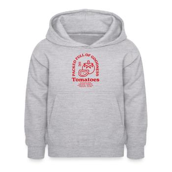 Tomaten Nährwert - Kinder Hoodie - Hellgrau meliert - Vorne - AI Model Kid Female (0cm)