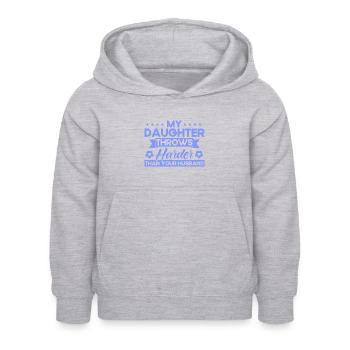 Tochter Sportfan Mutter Geschenk - Kinder Hoodie - Hellgrau meliert - Vorne - AI Model Kid Female (0cm)