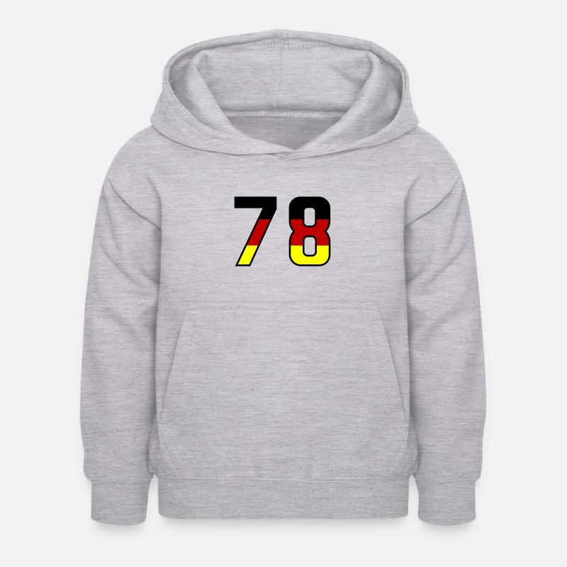78 Symbole numérique Allemagne - Sweat à capuche Enfant - gris clair chiné