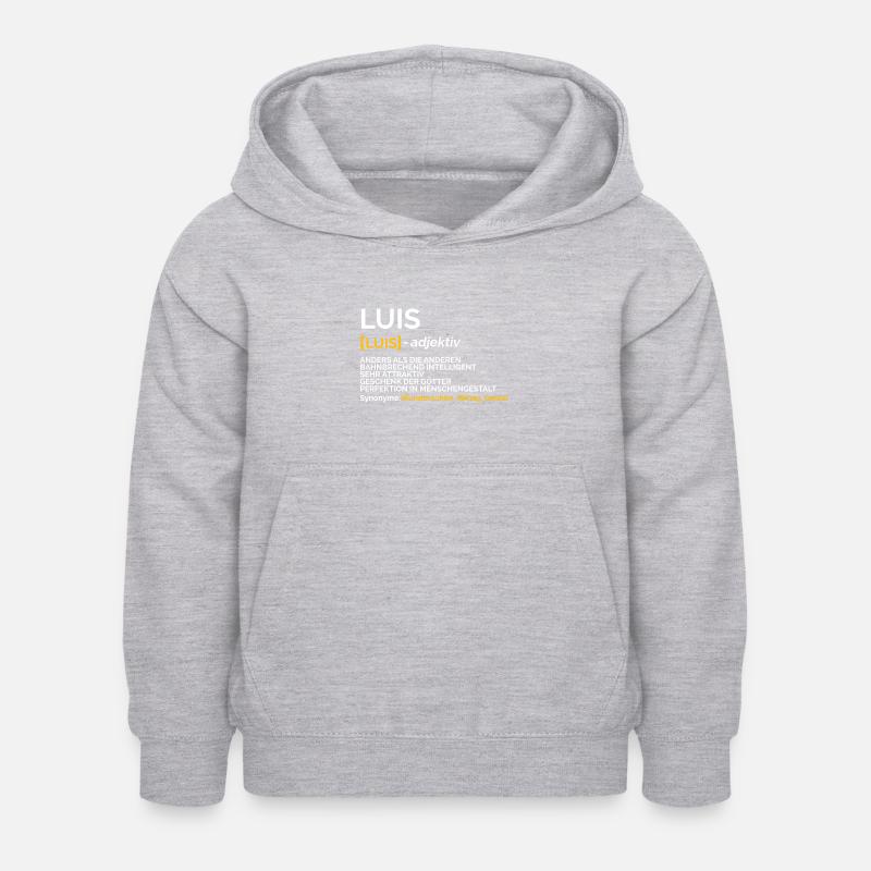 Luis - Kinder Hoodie - Hellgrau meliert