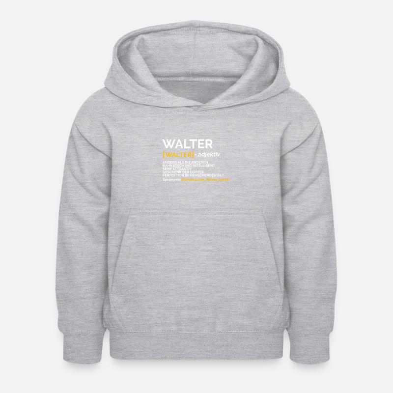 Walter - Kinder Hoodie - Hellgrau meliert