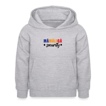 Mamaliga Sicherheit - Kinder Hoodie - Hellgrau meliert - Vorne - AI Model Kid Female (0cm)