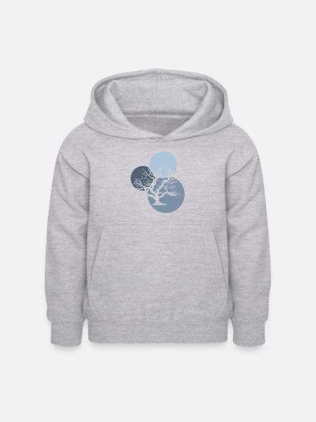 Botanisch Pflanzenkunde Blumen - Kinder Hoodie - Hellgrau meliert