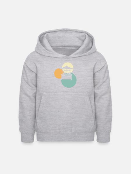 Imbiss lecker - Kinder Hoodie - Hellgrau meliert